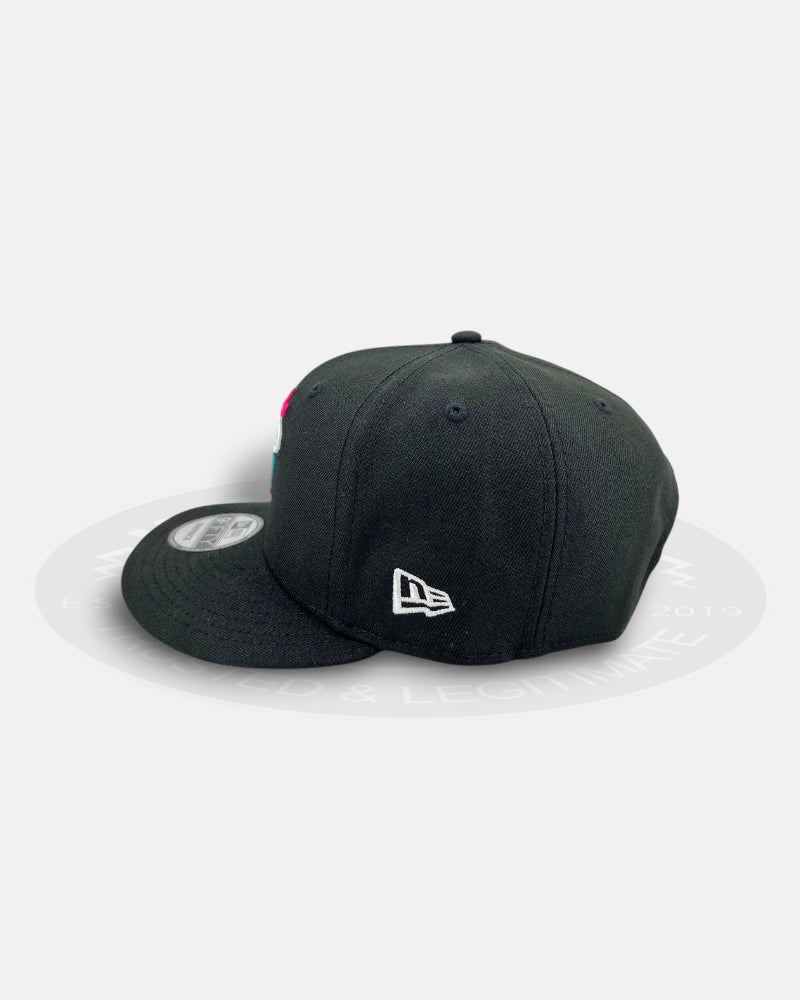 Miami Heat City Alt Black 9FIFTY Pre-Curved Snapback Hat