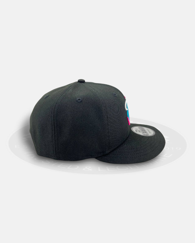 Miami Heat City Alt Black 9FIFTY Pre-Curved Snapback Hat