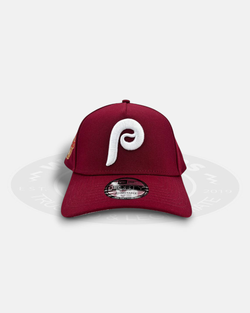 Philadelphia Phillies Local Dishes Maroon 9FORTY A-Frame Snapback Hat
