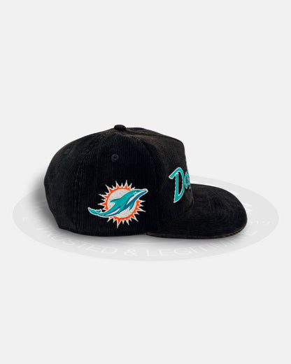 Miami Dolphins Script Washed Corduroy The Golfer Fit Snapback Hat