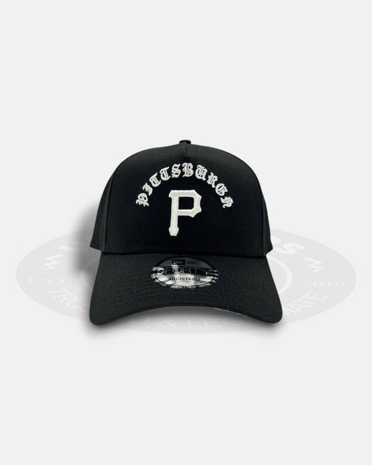 Pittsburgh Pirates Arch Script 9Forty A-Frame Snapback Hat