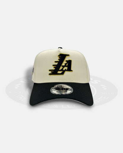 Los Angeles Lakers Running Script Two Tone 9Forty A-Frame Snapback Hat