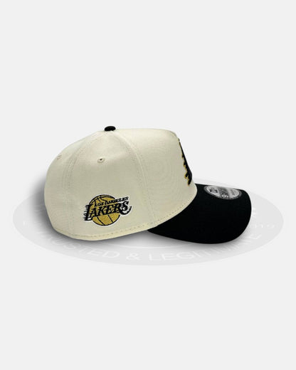 Los Angeles Lakers Running Script Two Tone 9Forty A-Frame Snapback Hat