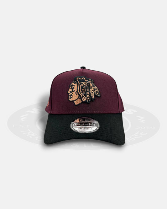 Chicago Blackhawks Arena Maroon Two-Tone 9FORTY A-Frame Snapback