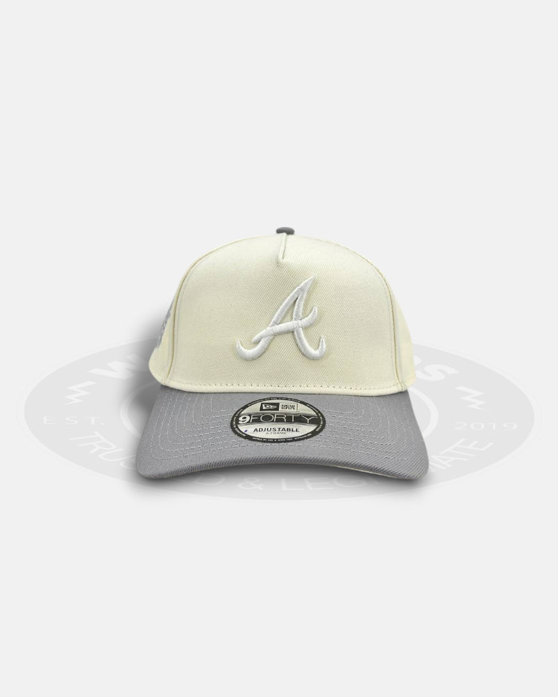Atlanta Braves Chrome Essence 9FORTY A-Frame Snapback Hat