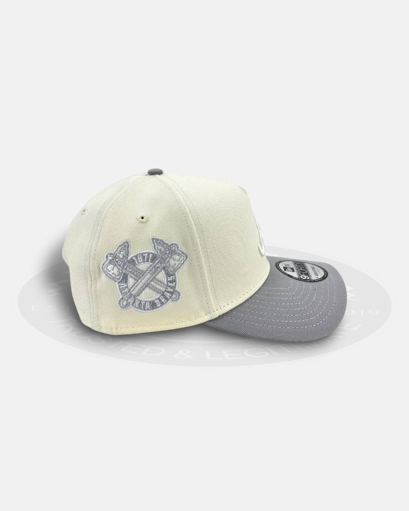 Atlanta Braves Chrome Essence 9FORTY A-Frame Snapback Hat