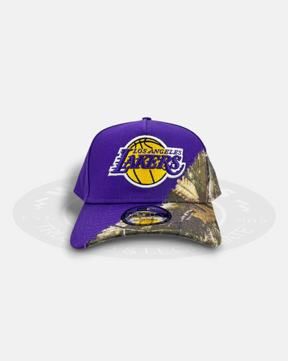 Los Angeles Lakers Camo Roughcut 9FORTY A-Frame Snapback Hat
