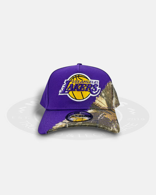 Los Angeles Lakers Camo Roughcut 9FORTY A-Frame Snapback Hat