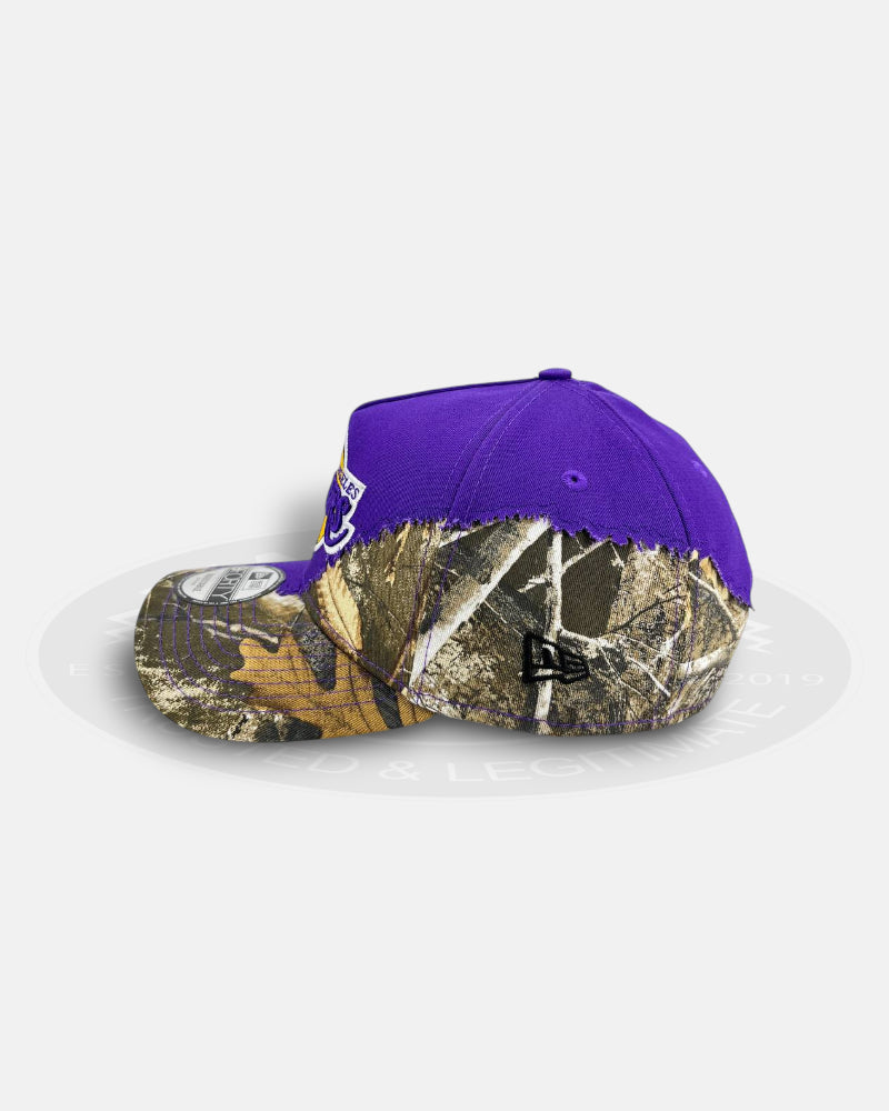 Los Angeles Lakers Camo Roughcut 9FORTY A-Frame Snapback Hat