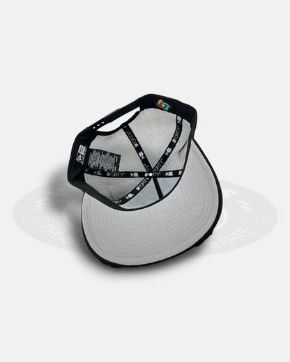 Mexico National Baseball Team Bleach Azul 9FORTY A Frame Trucker Snapback Hat