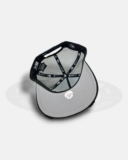 Philadelphia Phillies Bleach Azul 9FORTY A Frame Trucker Snapback Hat