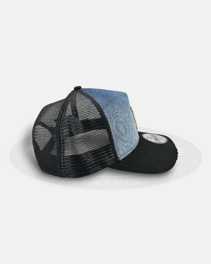 Detroit Tigers Bleach Azul 9FORTY A Frame Trucker Snapback Hat