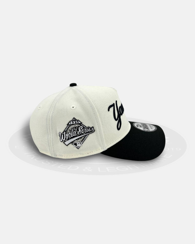 New York Yankees Chrome Prime Script 9FORTY A-Frame Snapback Hat
