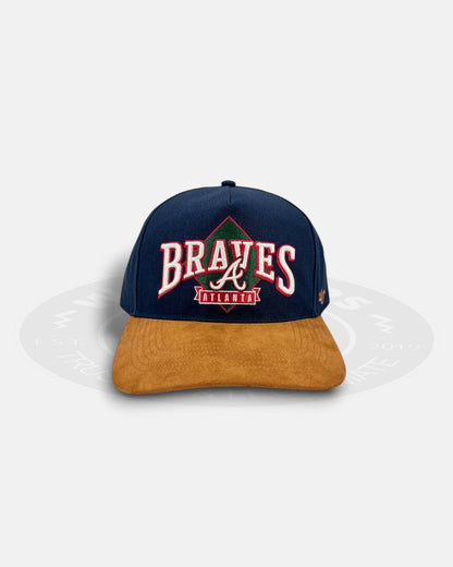 Atlanta Braves Diamond Wheat Offside Snapback Hat