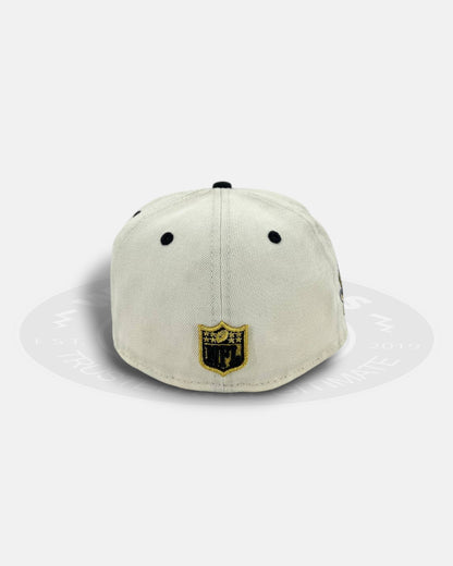 Las Vegas Raiders Gold Chrome 59Fifty Fitted Hat