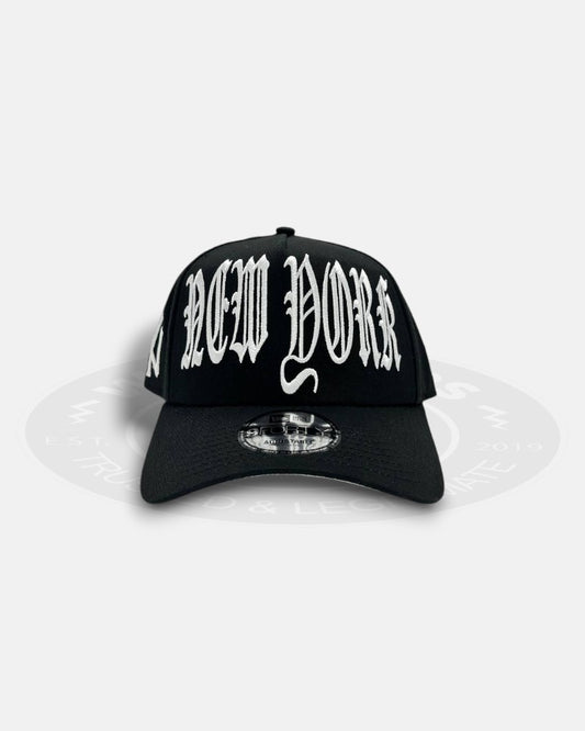 New York Yankees Oversized Gothic Script A-Frame 9Forty Snapback Hat