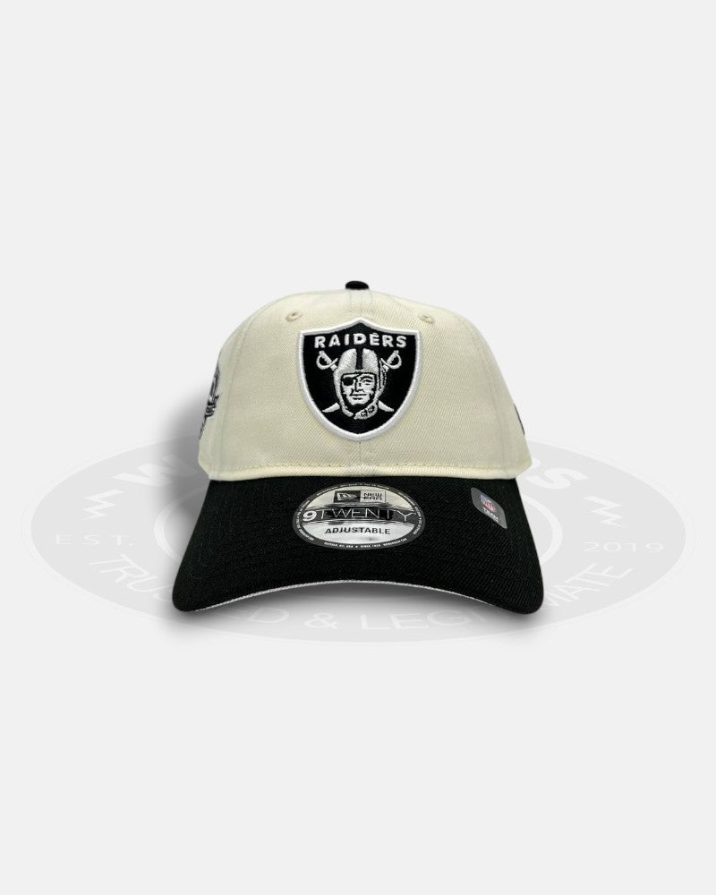New Era Las Vegas Raiders Milestone Chrome Two Tone 9Twenty Strapback Hat