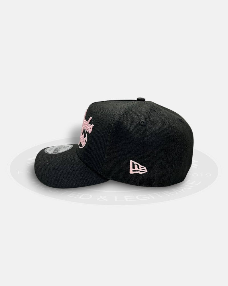 Los Angeles Dodgers Cursive Script Pink Mirage 9FORTY A-Frame Snapback Hat