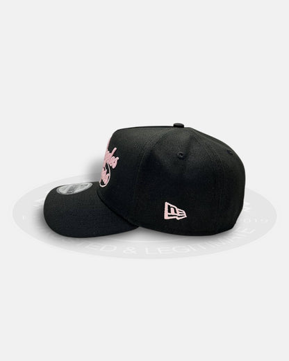 Los Angeles Dodgers Cursive Script Pink Mirage 9FORTY A-Frame Snapback Hat