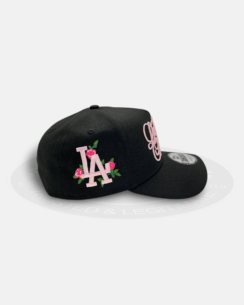 Los Angeles Dodgers Cursive Script Pink Mirage 9FORTY A-Frame Snapback Hat