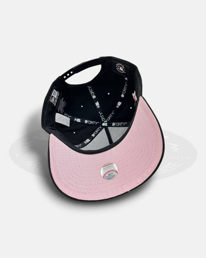 Los Angeles Dodgers Cursive Script Pink Mirage 9FORTY A-Frame Snapback Hat
