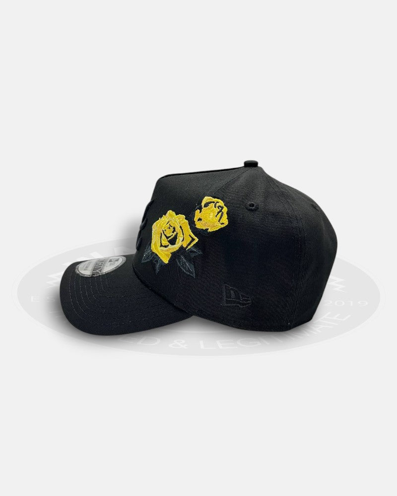 Atlanta Braves Embraided Yellow Rose 9Forty A-Frame Snapback Hat