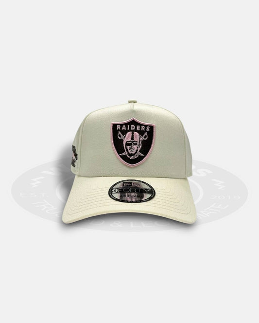 Las Vegas Raiders XVIII Super Bowl Pink Underbrim 9Forty A-Frame Snapback Hat