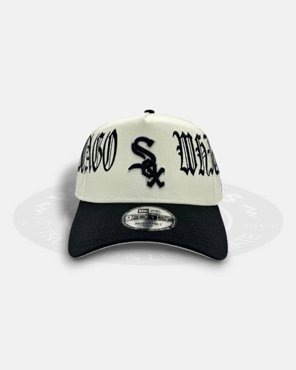 Chicago White Sox Overall Gothic Script Two Tone A-Frame 9Forty Snapback Hat