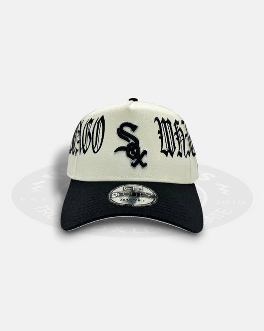 Chicago White Sox Overall Gothic Script Two Tone A-Frame 9Forty Snapback Hat