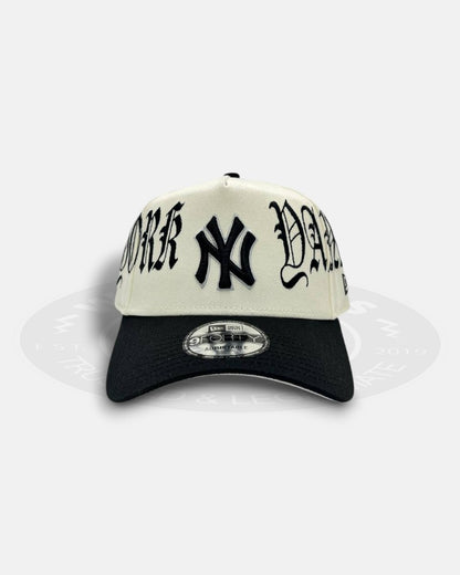 New York Yankees Overall Gothic Script Two Tone A-Frame 9Forty Snapback Hat