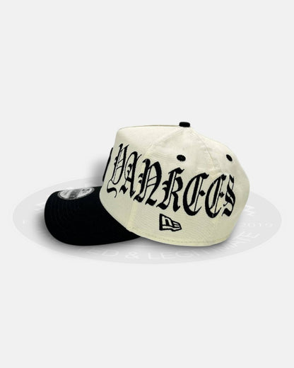 New York Yankees Overall Gothic Script Two Tone A-Frame 9Forty Snapback Hat