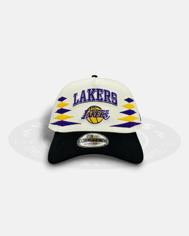 Los Angeles Lakers Diamond Cut 9FORTY A-Frame Snapback Hat