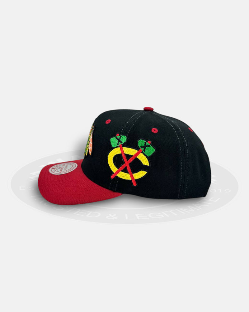 Chicago Blackhawks Overbite Pro Crown Fit Snapback Hat