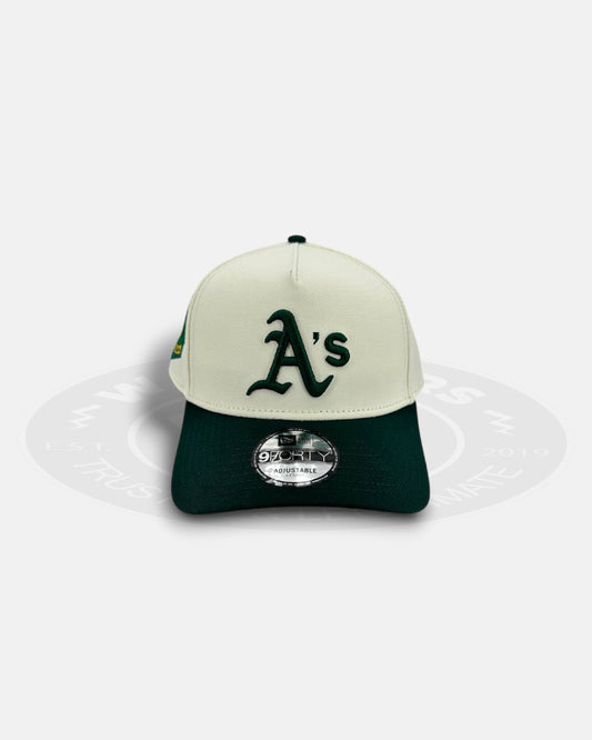 Oakland Athletics Chrome Visor 9FORTY A-Frame Snapback Hat