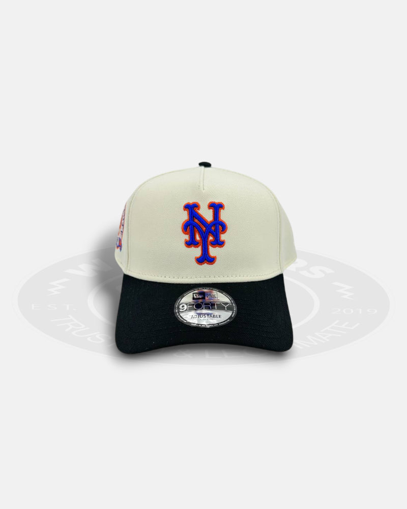 New York Mets Chrome Visor 9FORTY A-Frame Snapback Hat