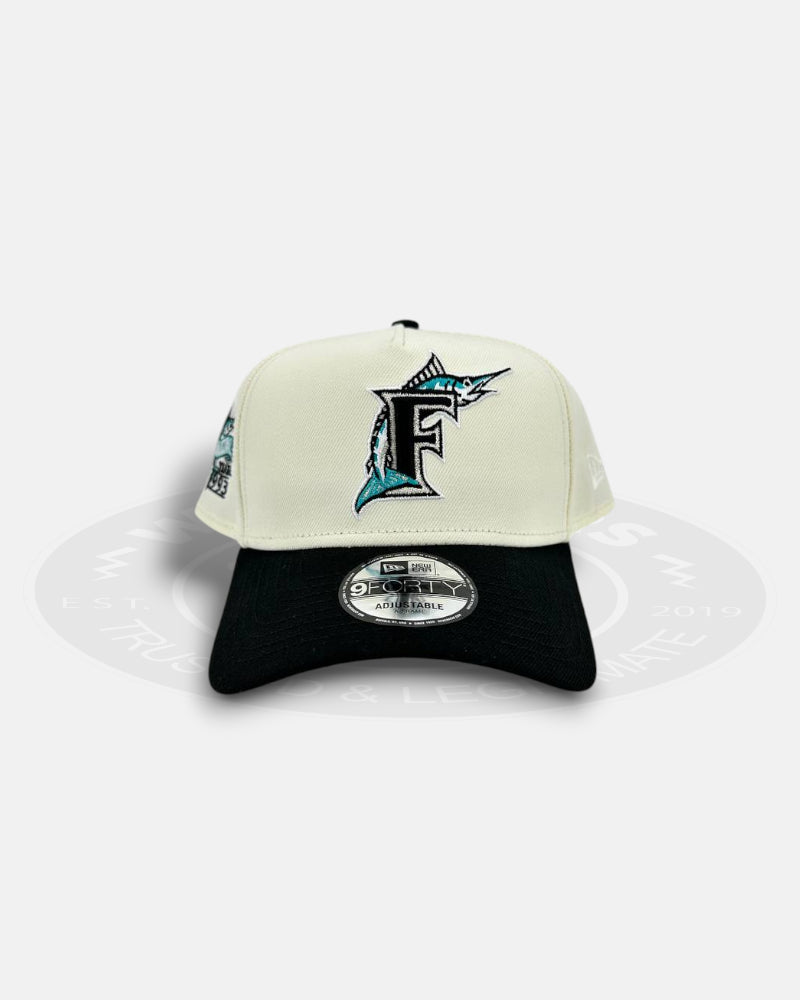 Florida Marlins Chrome Visor 9FORTY A-Frame Snapback Hat
