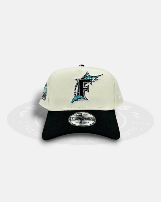 Florida Marlins Chrome Visor 9FORTY A-Frame Snapback Hat