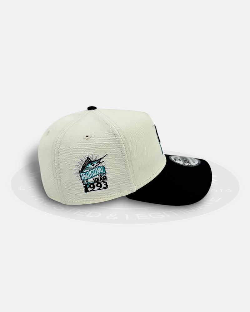 Florida Marlins Chrome Visor 9FORTY A-Frame Snapback Hat