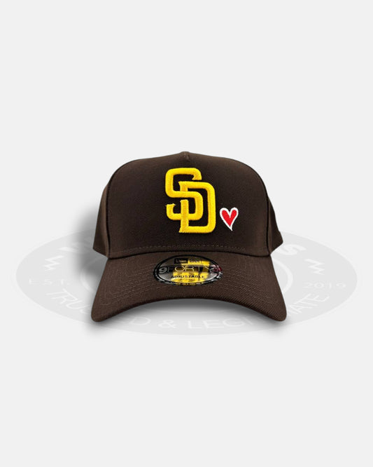 San Diego Padres Love Hearts 9FORTY A-Frame Snapback Hat