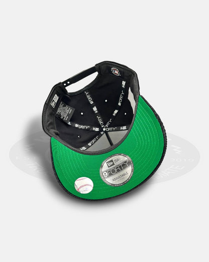 Los Angeles Dodgers vs Los Angeles Angels MLB Freeway Series Black Corduroy 9Forty A-Frame Snapback Hat