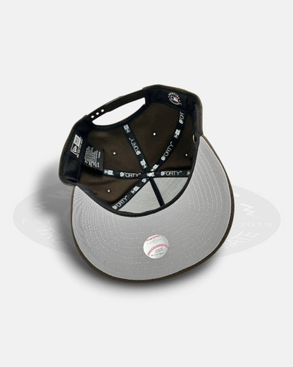 Minnesota Twins M S Flag Side Logo Chrome Brown A-Frame 9Forty Snapback Hat