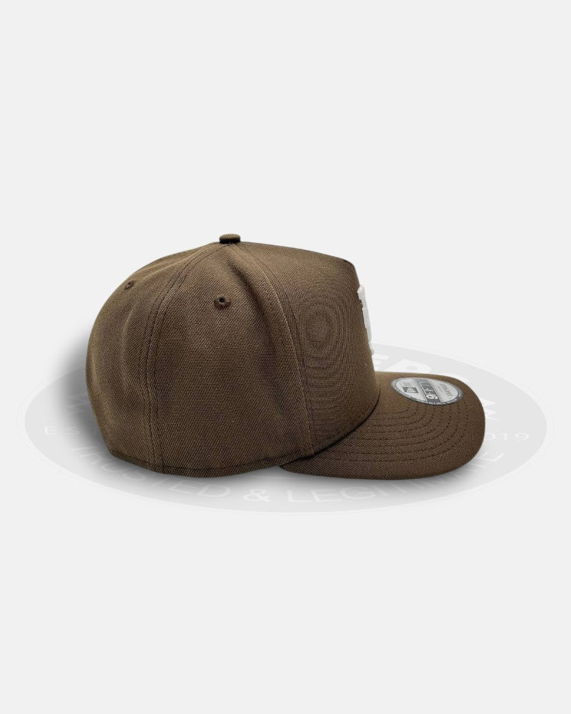 Los Angeles Dodgers Upside Down Chrome Brown 9Fifty A-Frame Snapback Hat