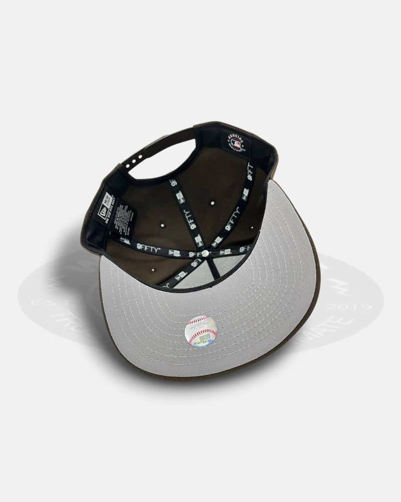 Los Angeles Dodgers Upside Down Chrome Brown 9Fifty A-Frame Snapback Hat