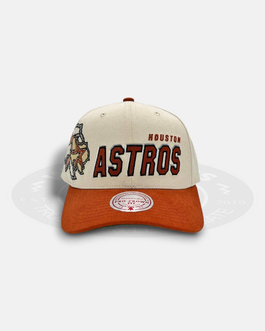 Houston Astros Script Team Logo Pro Crown Snapback Hat