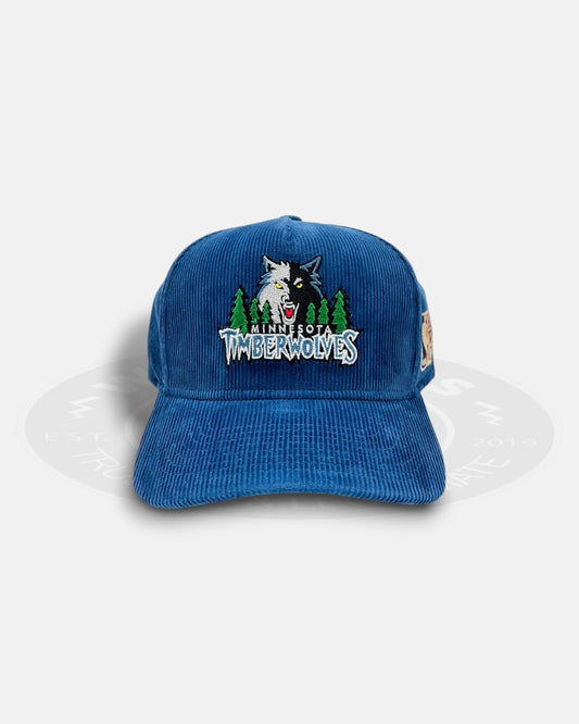 Minnesota Timberwolves Team Logo Hard Wood Classic Corduroy Pro Pinch Fit Snapback Hat