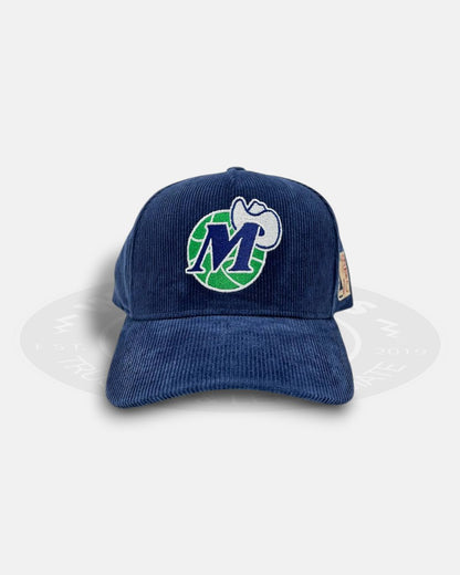 Dallas Mavericks Team Logo Hard Wood Classic Corduroy Pro Pinch Fit Snapback Hat