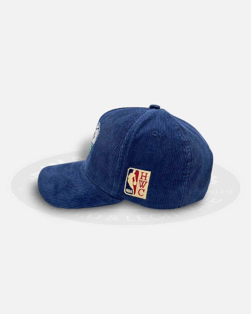 Dallas Mavericks Team Logo Hard Wood Classic Corduroy Pro Pinch Fit Snapback Hat