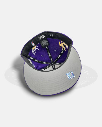 Los Angeles Lakers West Coast Overall Logo 59Fifty Fitted Hat