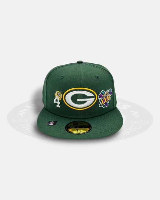 Green Bay Packers Super Bowl Overall Logo 59Fifty Fitted Hat
