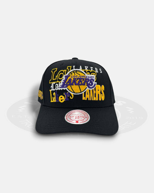 Los Angeles Lakers Mixed Font Front Logo Pro Crown Snapback Hat